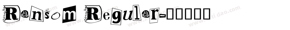 Ransom Regular字体转换